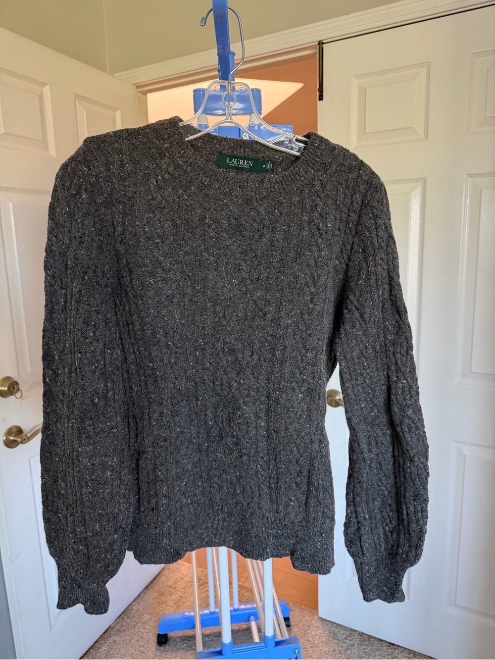 Ralph Lauren Dark Gray Cable Crewneck Sweater